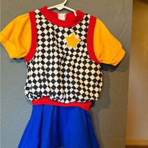 Colorful Checkered Kids Outfit vintage